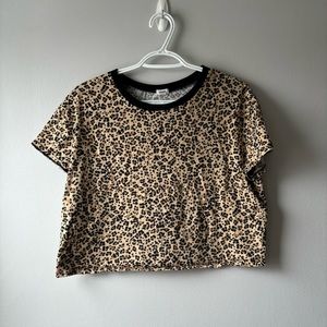 Leopard print crop top. Cheetah print crop top